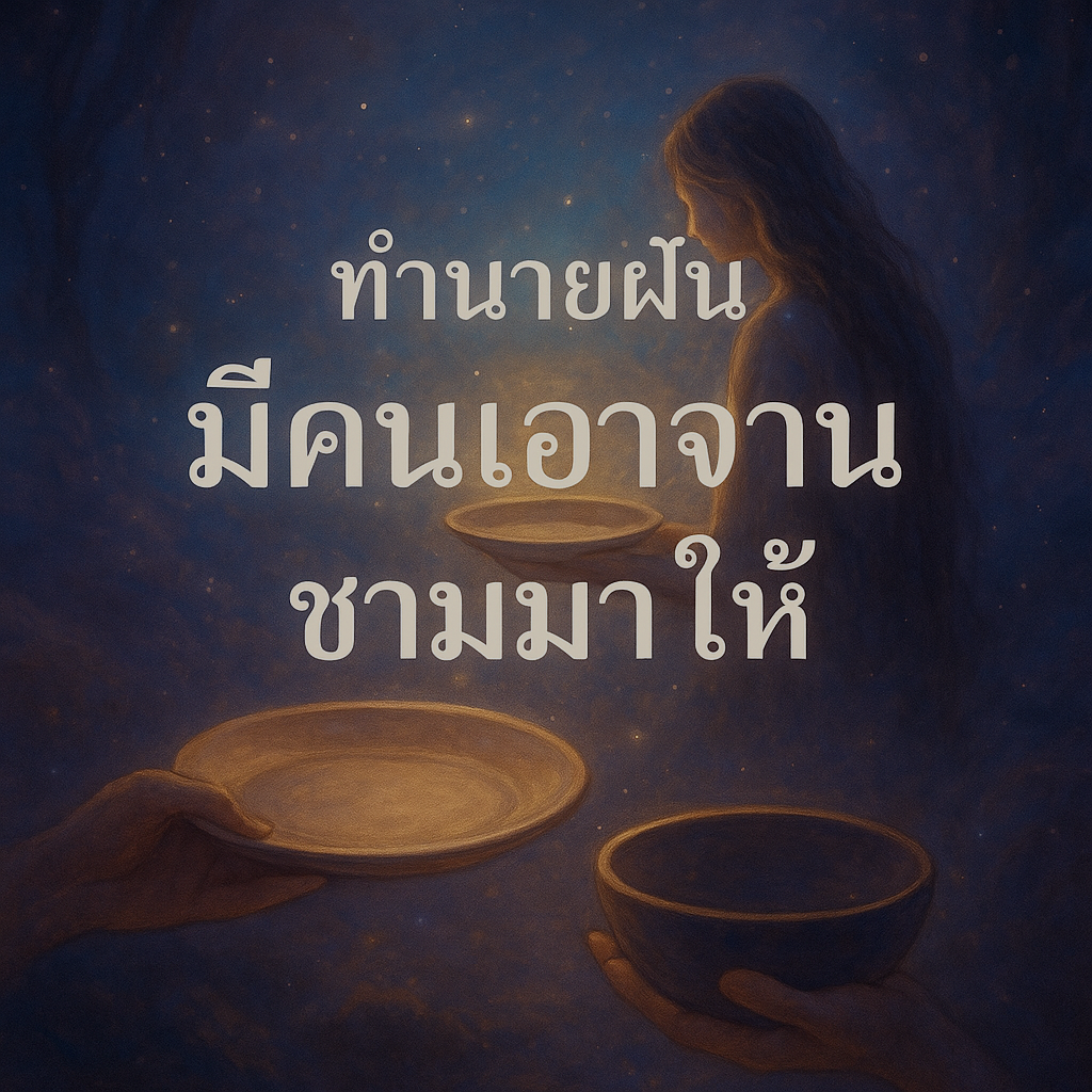 ทำนายฝัน มีคนเอาจานชามมาให้